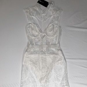 Fashion Nova Without A Trace Lace Dress White XS